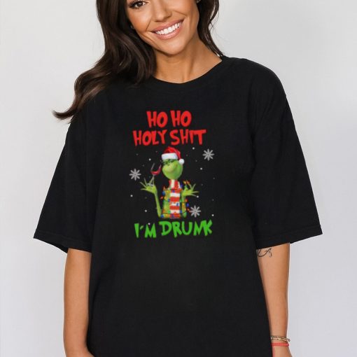 Grinch Christmas Ho Ho Holy Shit I’m Drunk T Shirt