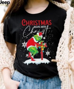 Grinch Christmas begins with A Christ Shirt, Grinch Christmas Shirt