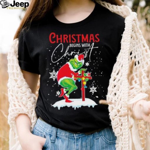 Grinch Christmas begins with A Christ Shirt, Grinch Christmas Shirt