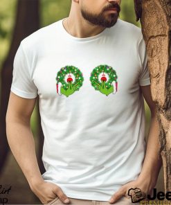 Grinch Funny Hands Christmas Wreaths Shirt