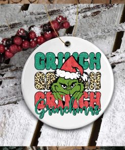 Grinch Green Face Happy Grinchmas Ornament