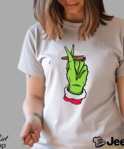 Grinch Hand Smoking Cannabis Shirt