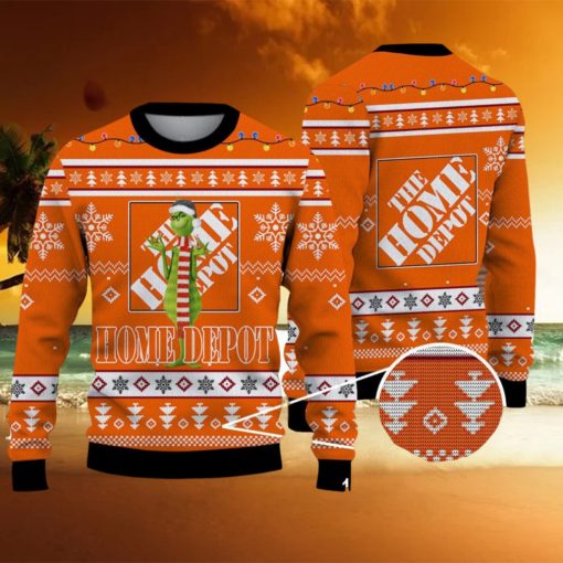 Grinch Home Depot Cute Ugly Christmas Sweater For Men And Women Holiday Gift