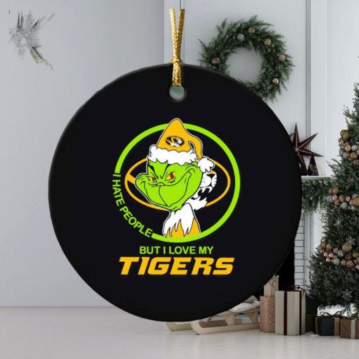 Grinch I hate people but I love my Tigers Christmas ornament