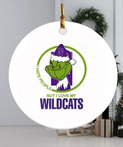 Grinch I hate people but I love my Wildcats Christmas ornament