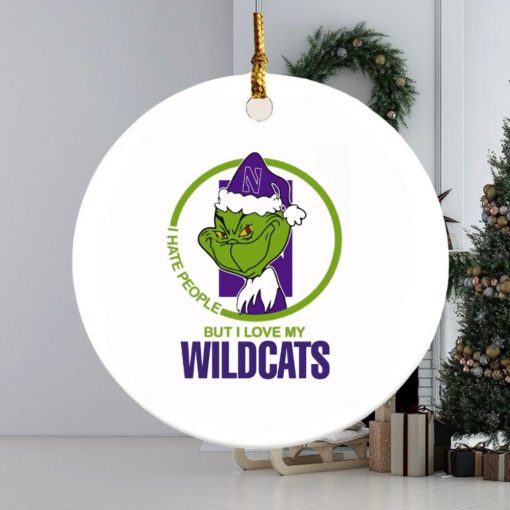 Grinch I hate people but I love my Wildcats Christmas ornament