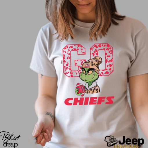 Grinch Leopard Go Chiefs Football Shirt