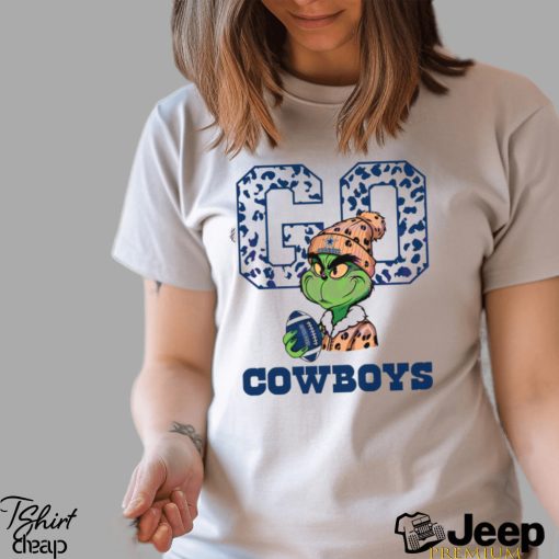 Grinch Leopard Go Cowboys Football Shirt