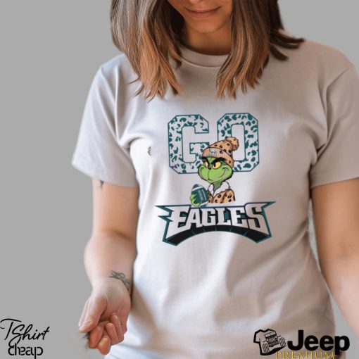 Grinch Leopard Go Eagles Football Shirt