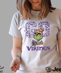 Grinch Leopard Go Vikings Football Shirt