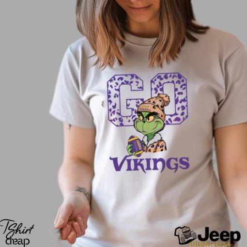 Grinch Leopard Go Vikings Football Shirt