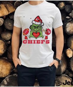 Grinch Loves Chiefs Football Helmet Shirt