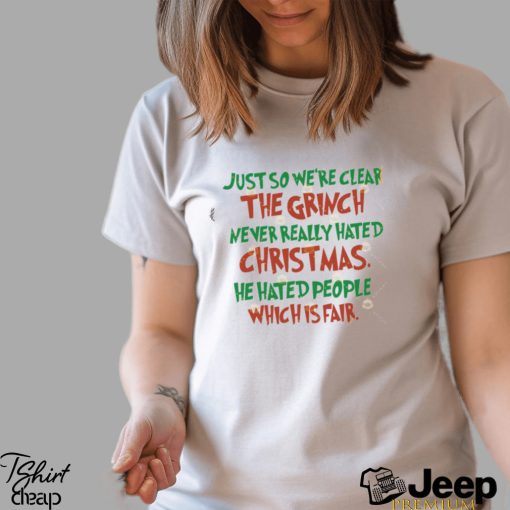 Grinch Merry Christmas Quotes Shirt