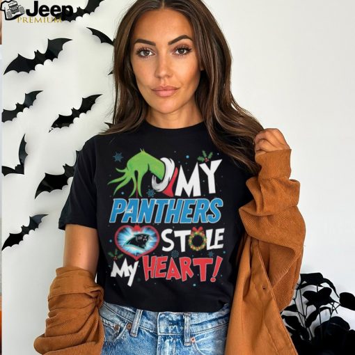 Grinch My Carolina Panthers Stole My Heart Football T Shirt