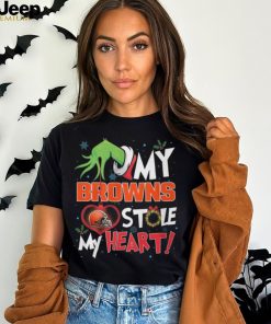 Grinch My Cleveland Browns Stole My Heart Football T Shirt