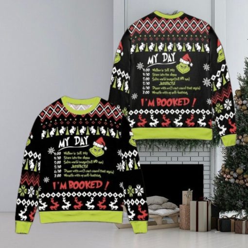 Grinch My Day I’m Booked Christmas Sweater