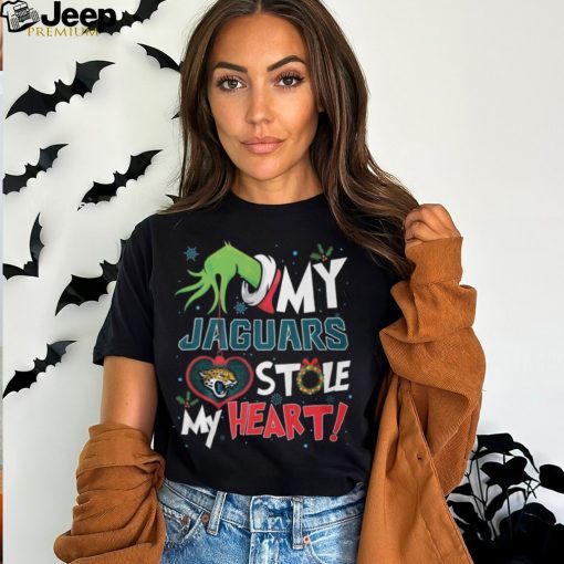 Grinch My Jacksonville Jaguars Stole My Heart Football T Shirt