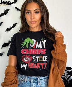 Grinch My Kansas City Chiefs Stole My Heart Football T Shirt