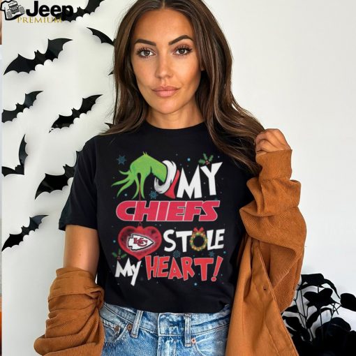 Grinch My Kansas City Chiefs Stole My Heart Football T Shirt