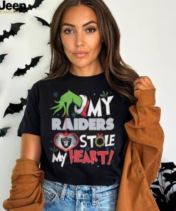 Grinch My Las Vegas Raiders Stole My Heart Football T Shirt