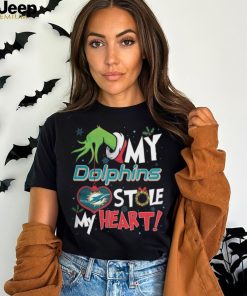 Grinch My Miami Dolphins Stole My Heart Football T Shirt