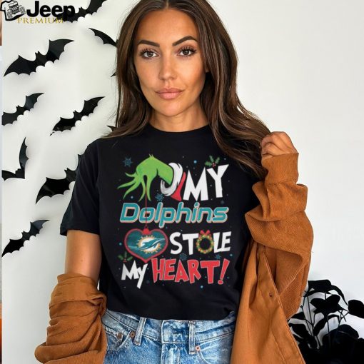 Grinch My Miami Dolphins Stole My Heart Football T Shirt