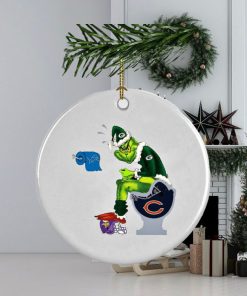 Grinch NFL Team Football Green Bay Packers Ornament