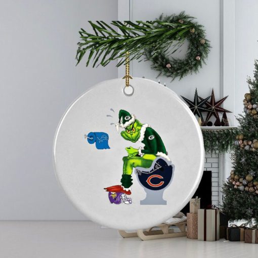 Grinch NFL Team Football Green Bay Packers Ornament