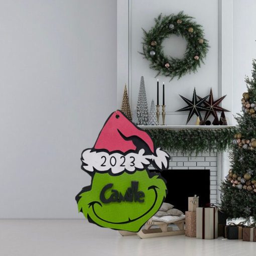 Grinch Ornaments, Custom Grinchmas, 3D Laser Cut, Personalized Ornament, Green Whoville Family, Green Monster Ornament, Grinchmas Sign