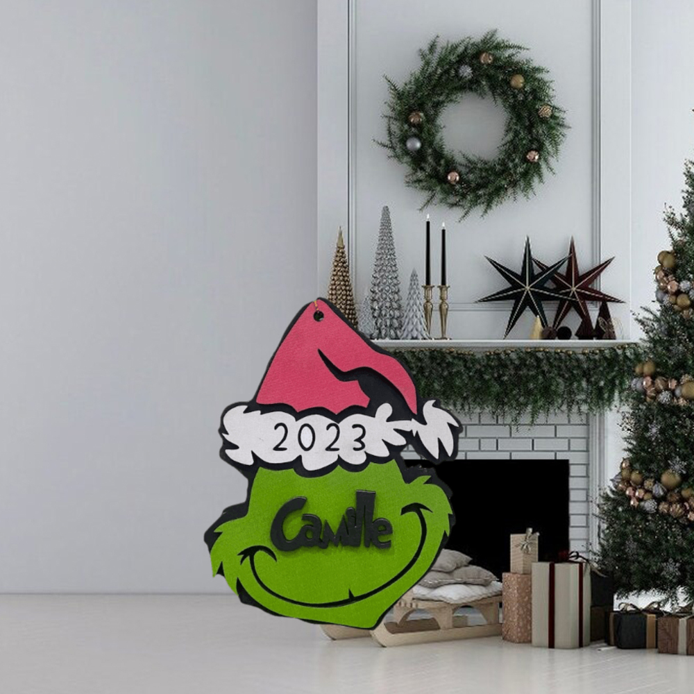 Best Deal for NIUBIKELASI Grinch Face Stickers for Ornaments