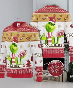 Grinch San Francisco 49ers 3D Ugly Christmas Sweater