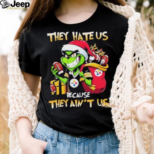 Grinch Santa Claus Christmas They Hate Us Because They Ain’t Us Pittsburgh Steelers Shirt