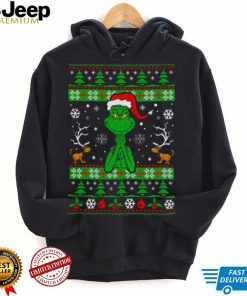 Grinch Santa Hat Christmas Shirt, Max Dog Reindeer