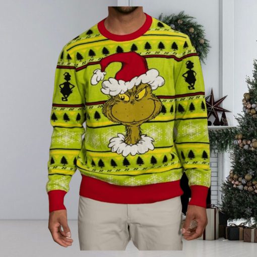 Grinch Santa Hat Ugly Christmas Sweater