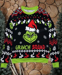 Grinch Squad Xmas Gift Christmas Ugly Wool Knitted Sweater