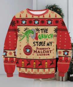 Grinch Stole Malort Christmas Ugly Sweater Gift For Men And Women