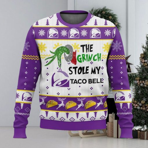 Grinch Stole Taco Bell Christmas Ugly Sweater Special Gift For Xmas