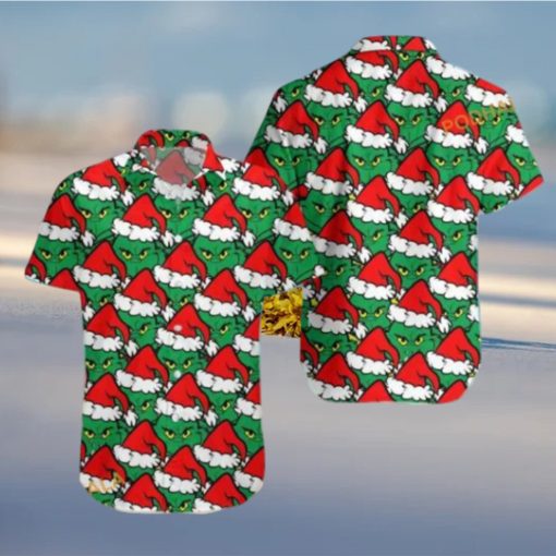 Grinch Themed Xmas Hawaiian Shirt, Funny Xmas Gifts