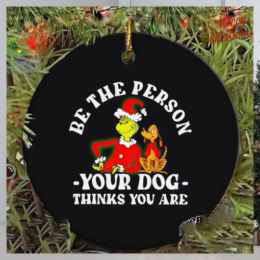 Grinch be the person your dog thinks you are Christmas ornament