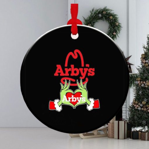 Grinch hand love Arby’s Christmas ornament