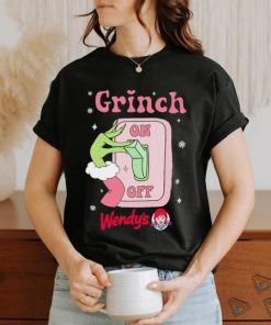 Grinch hand on Christmas Wendy’s 2023 shirt