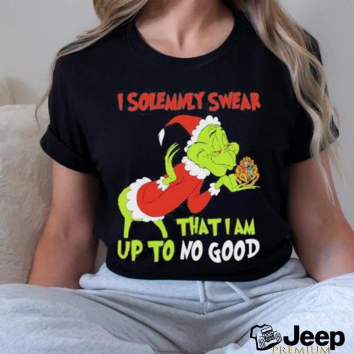 Grinch hat santa I solemnly swear that I am up to no good christmas shirt