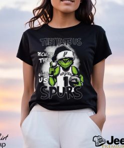 Grinch hat santa because they ain’t us san antonio spurs basketball Shirt