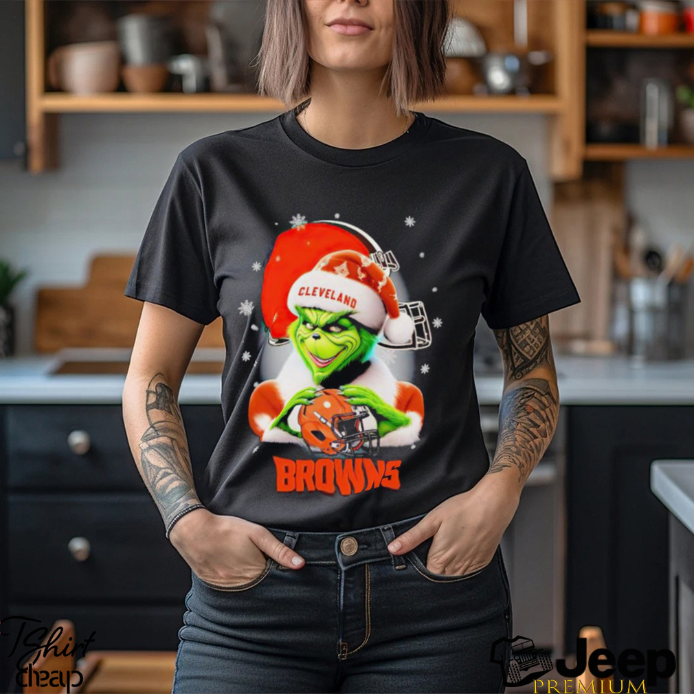 Grinch love Cleveland Browns Christmas Shirt teejeep