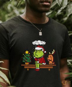 Grinch on the Shelf Christmas Shirt