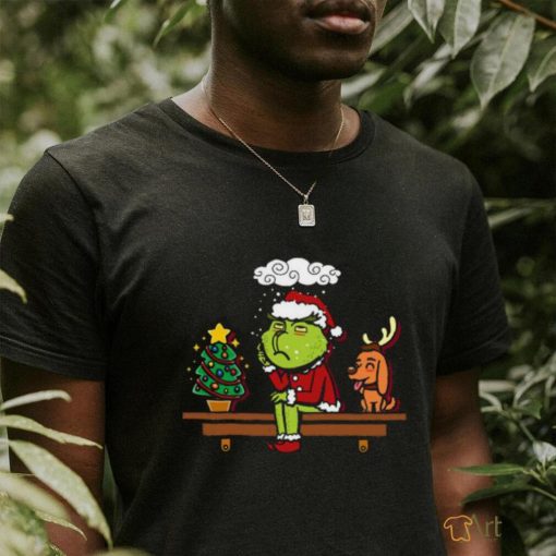 Grinch on the Shelf Christmas Shirt