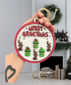 Grinch ornament, Christmas ornament, grinch Christmas, merry grinchmas, Family ornament, Christmas decor