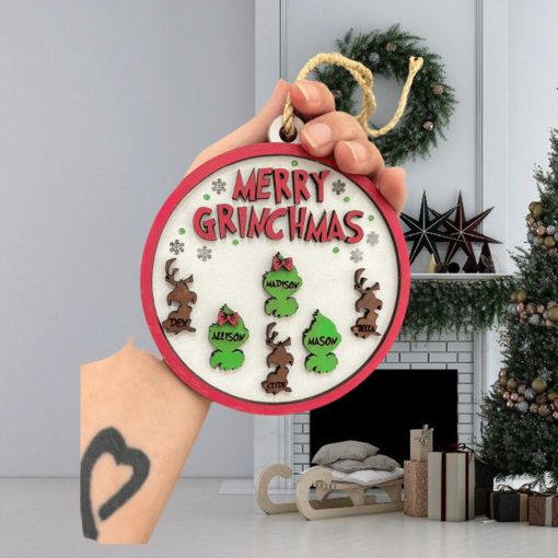 Grinch ornament, Christmas ornament, grinch Christmas, merry grinchmas, Family ornament, Christmas decor