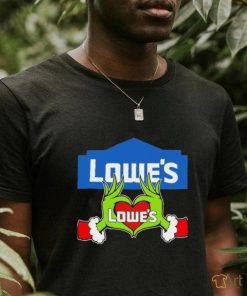 Grinch santa love Lowe’s logo merry christmas shirt