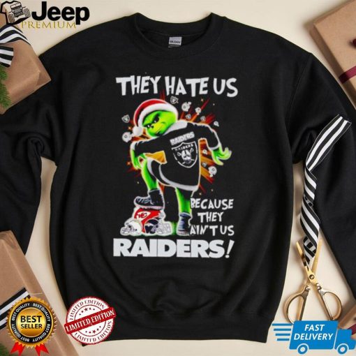 Grinch stomp Chiefs they hate us because they ain’t us Las Vegas Raiders shirt